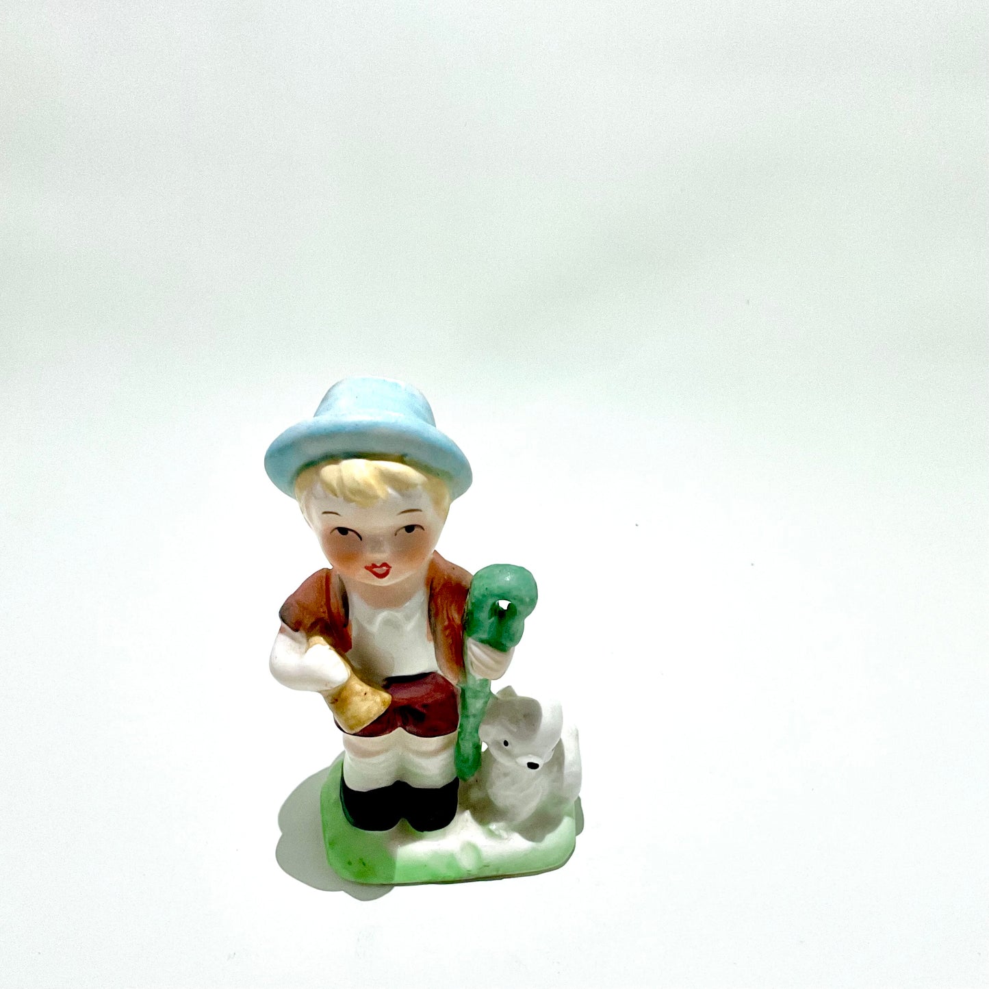 Vintage Japanese Kitsch Shepherd Boy Figurine