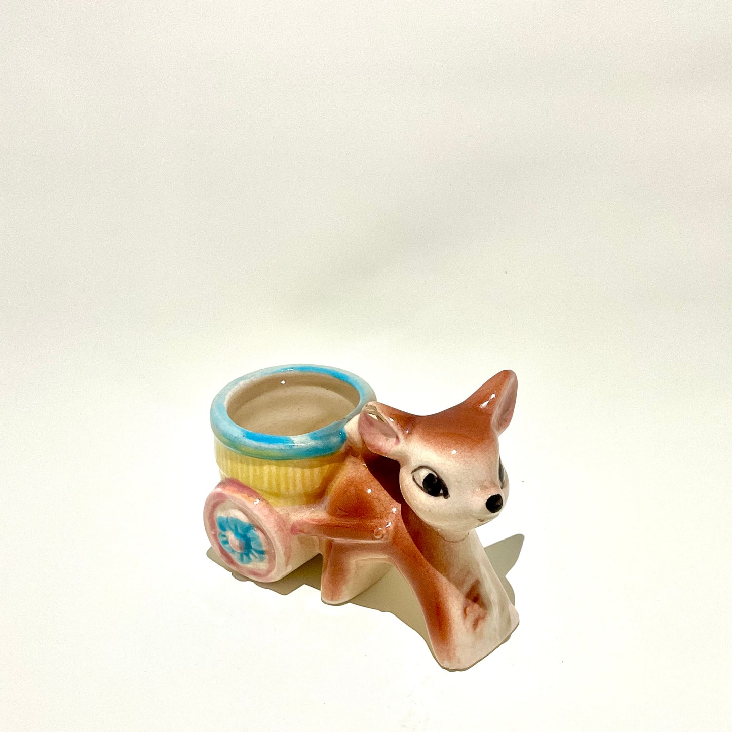 Vintage Kitsch Japanese Deer with Cart