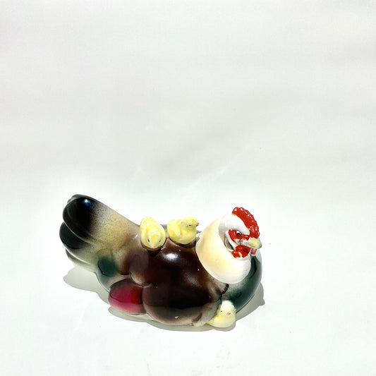 Vintage Kitsch Japanese Porcelain Chicken Ornament