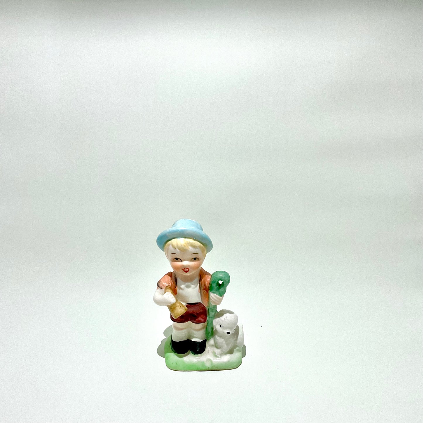 Vintage Japanese Kitsch Shepherd Boy Figurine